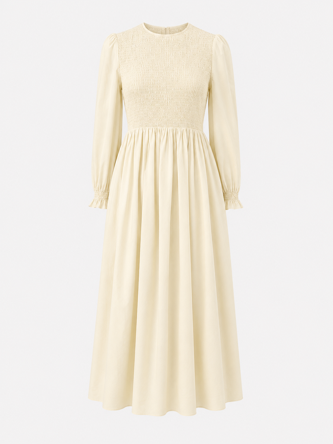 Aria Midi Dress in Buttercream