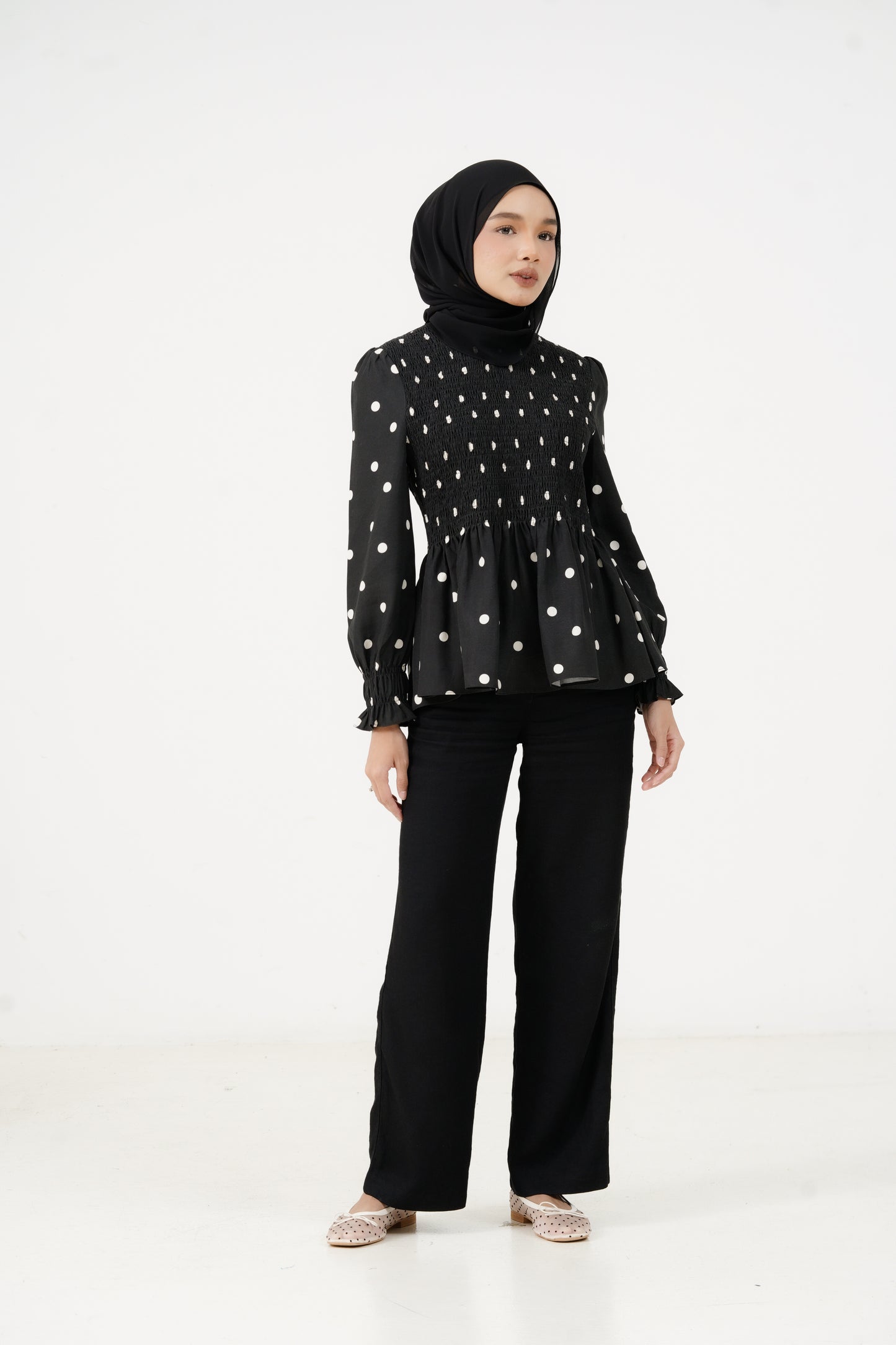 Polka Top - Black