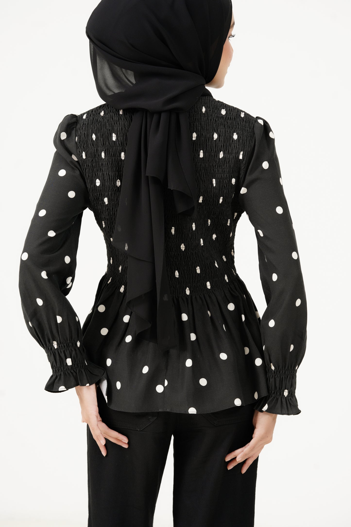 Polka Top - Black