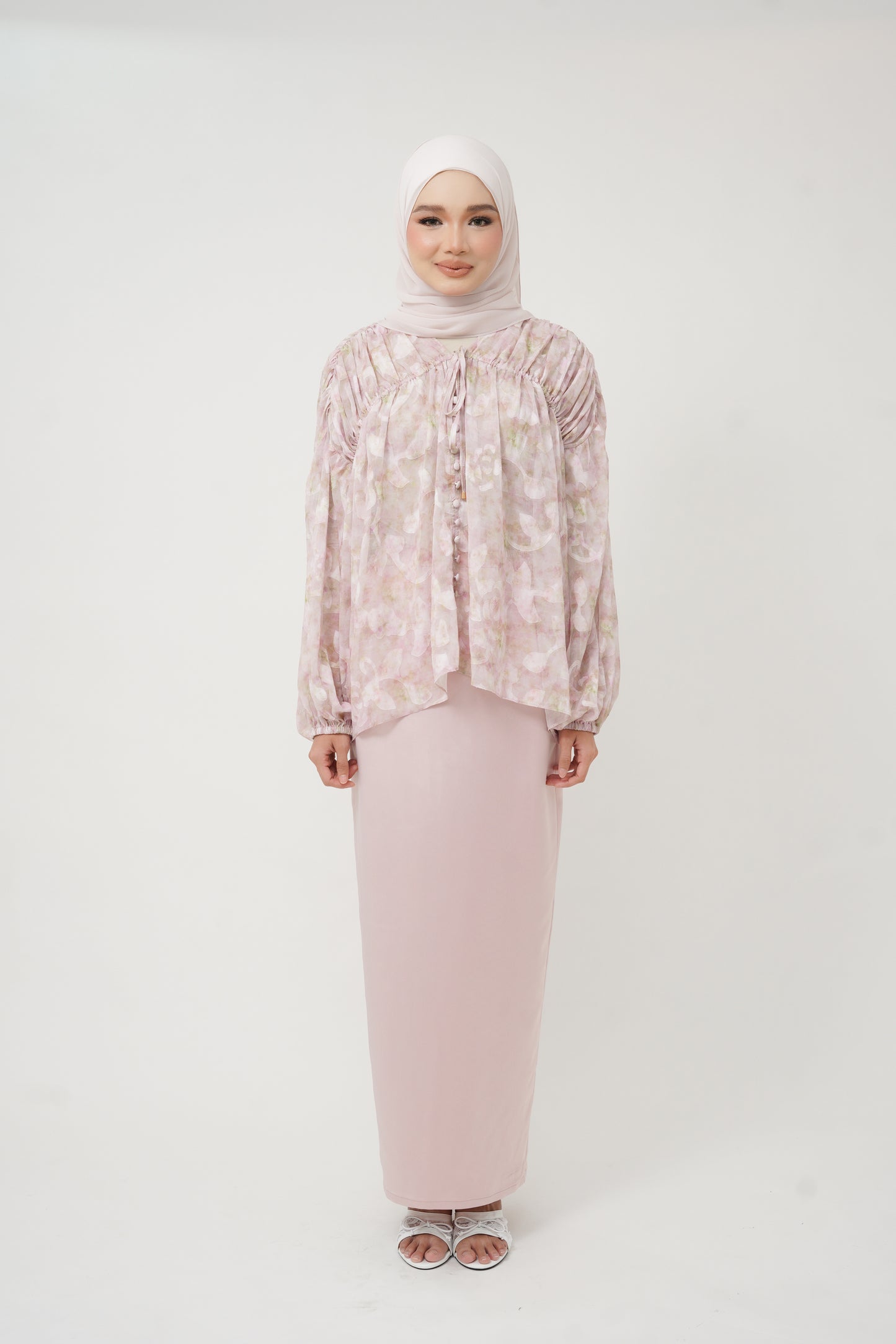 Serena Kurung - Matcha Pink