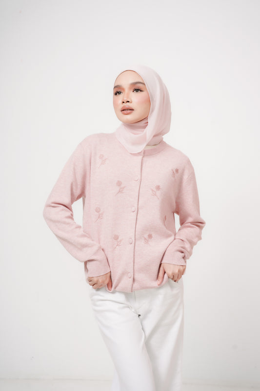 Poppie Cardigan in Pink