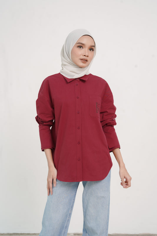 'K' Diamond Top in Maroon