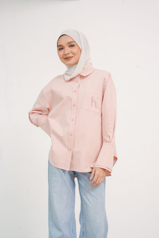 'K' Diamond Top in Pink